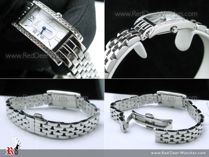 CITIZEN  Eco-Drive SWAROVSKI  ブラウン×シルバー CITIZEN SWAROVSKI MOTHER OF PEARL DIAL WATCH 1012 S07670