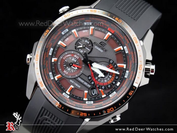 稼働 CASIO EDIFICE 腕時計 ソーラー EQS-500 クロノ544 EQS-500DB-1A1 | CASIO