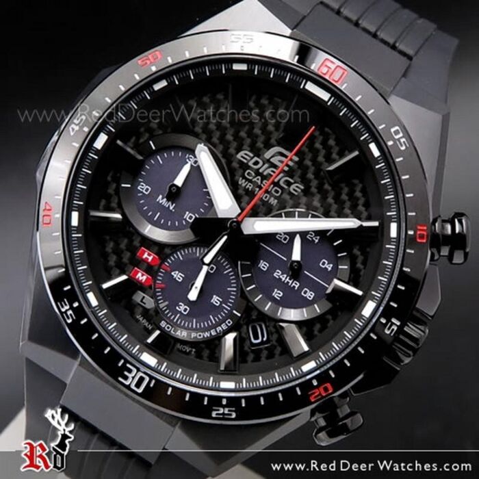 Casio Edifice Carbon Solar Chronograph EQS-800CPB-1AV, EQS800CPB | RedDeerWatches.com