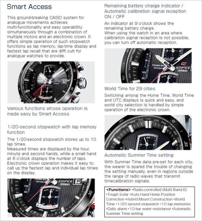 BUY Casio Edifice Radio Controlled Tough solar Watch EQW-A1110DB