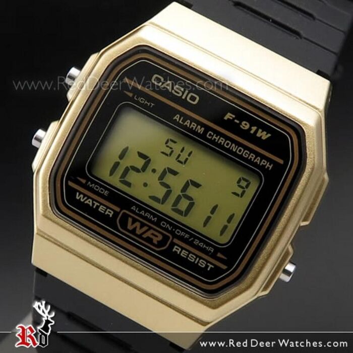 F91WM-3A, Green and Black Digital Watch