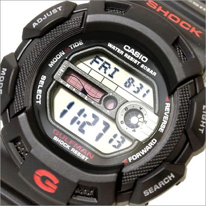 BUY Casio Shock GULFMAN Watch Black Rust Resist G9100 G-9100-1DR - Buy Online | CASIO Red Deer Watches