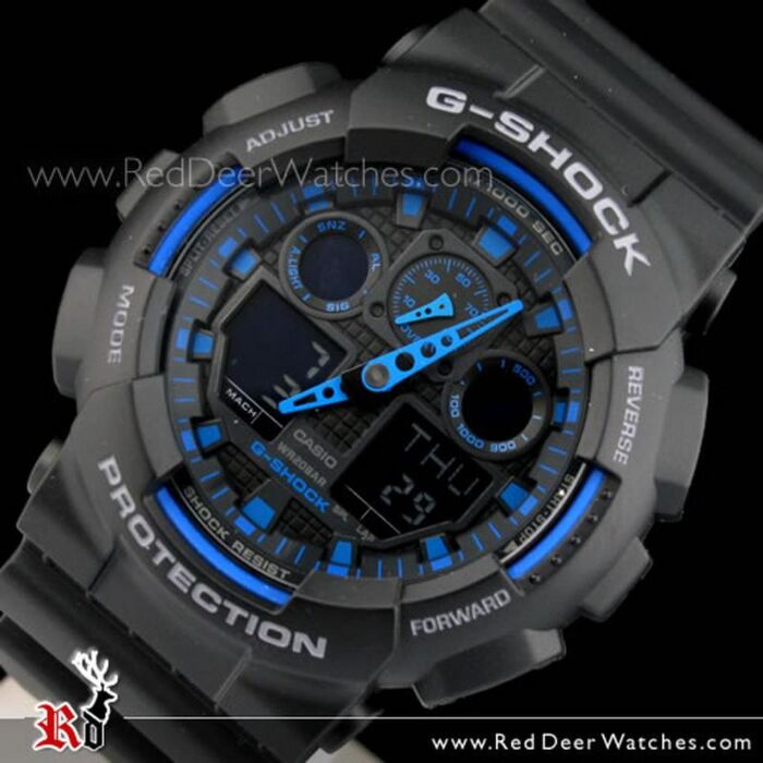 Exclusive PayPal Offer Casio G Shock Velocity Indicator 200M Alarm Watch GA 100 1A2 GA100