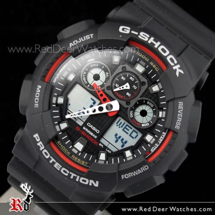 BUY Casio G-Shock Velocity 200M Alarm Watch GA-100-1A4, GA100 - Watches Online | CASIO Red Deer Watches