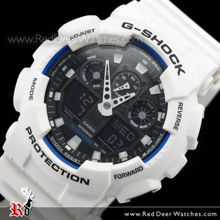 BUY Casio G-Shock White Analog Digital Watch GA-100B-7A GA100B