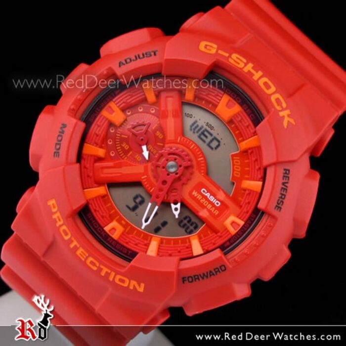 Casio G Shock Hyper Red Analog Digital Watch GA 110AC 4A GA110AC