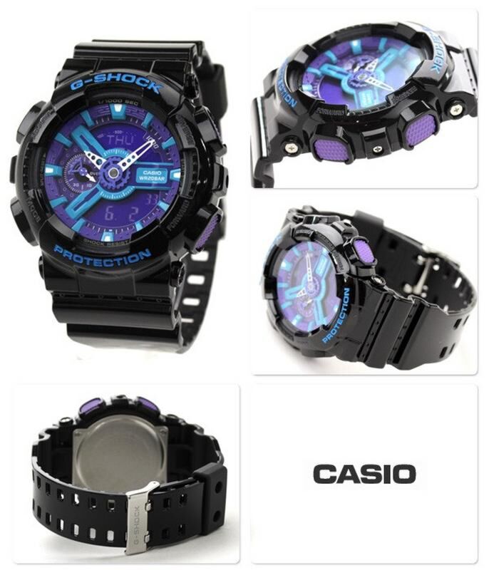 CASIO G-SHOCK QZ GA-110HC パープル Casio GA-110HC-1A : GA-110HC-1A Black Purple » WatchBase