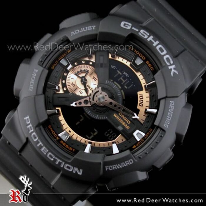 BUY　CASIO　G-Shock　200M　Time　GA-110RG-1A,　Watches　Watches　Red　Casio　GA110RG　Watch　Deer　Gold　Black　Rose　Online　World　Buy