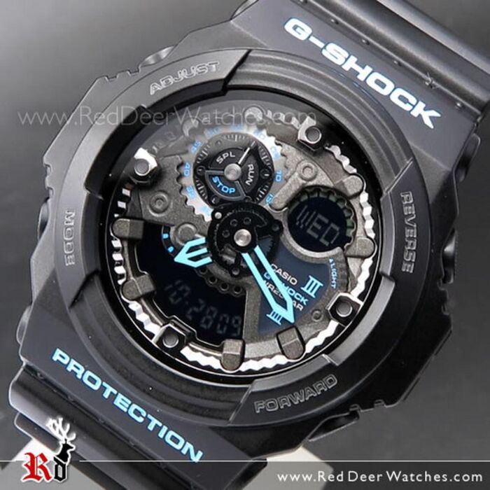 BUY Casio G-Shock Black With Blue 200M Sport Watch GA-300BA-1A
