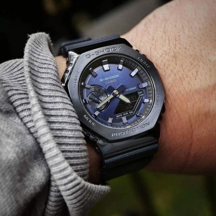Casio G-Shock G-Steel Metal-Clad Blue Sport Watch GM-2100N-2A