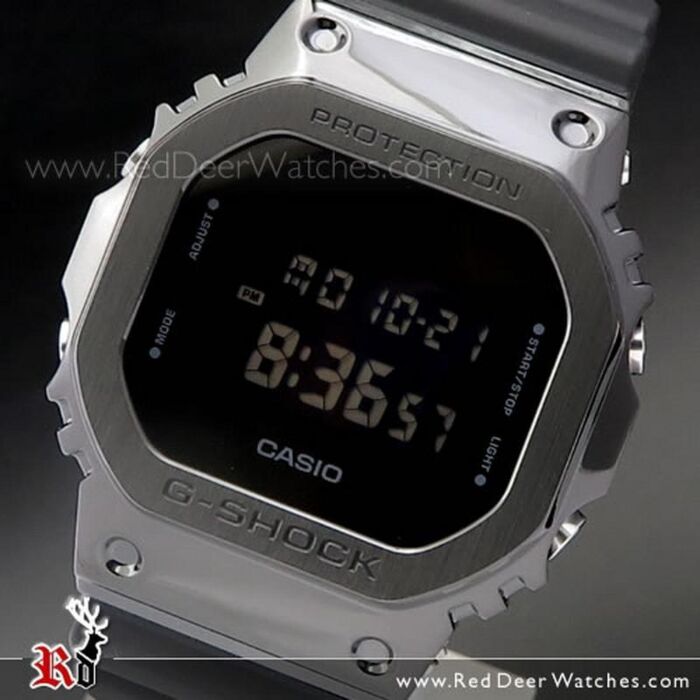 Casio G-Shock Black ion plated Stainless Steel Bezel Watch GM-5600B-1,  GM5600B
