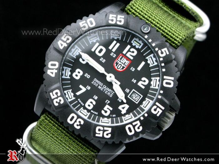 LUMINOX Navy Seal Colormark Men's Watch 3051 NATO GRN