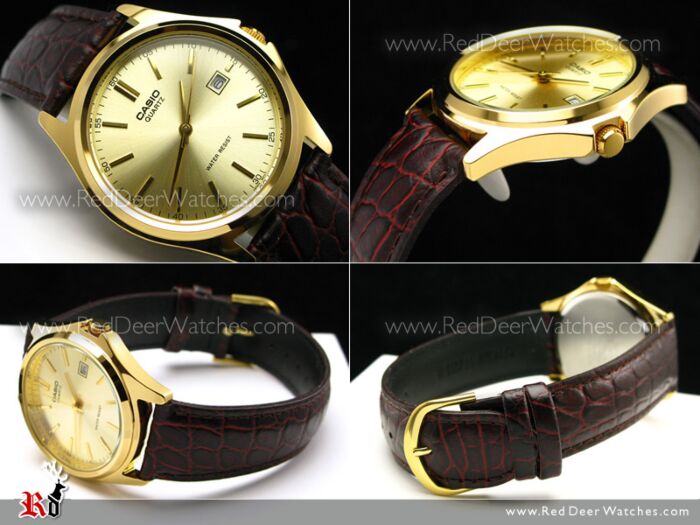 BUY Casio Men's Watches Fashion Leather Gold MTP-1183Q-9A - Buy