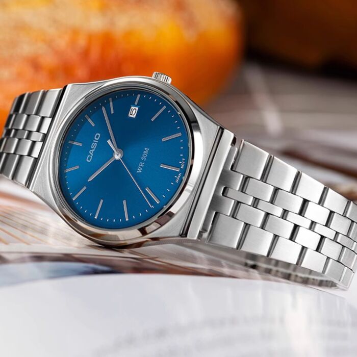 CASIO カシオ ブルー MTP-B145D BUY Casio Unisex Stainless Steel Turquoise Dial Quartz Watch