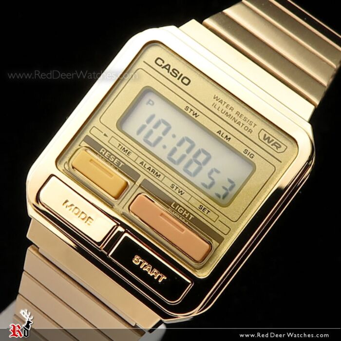 BUY Casio Retro-Inspired Gold Digital Watch A120WEG-9A | CASIO Watches  Online - Red Deer Watches