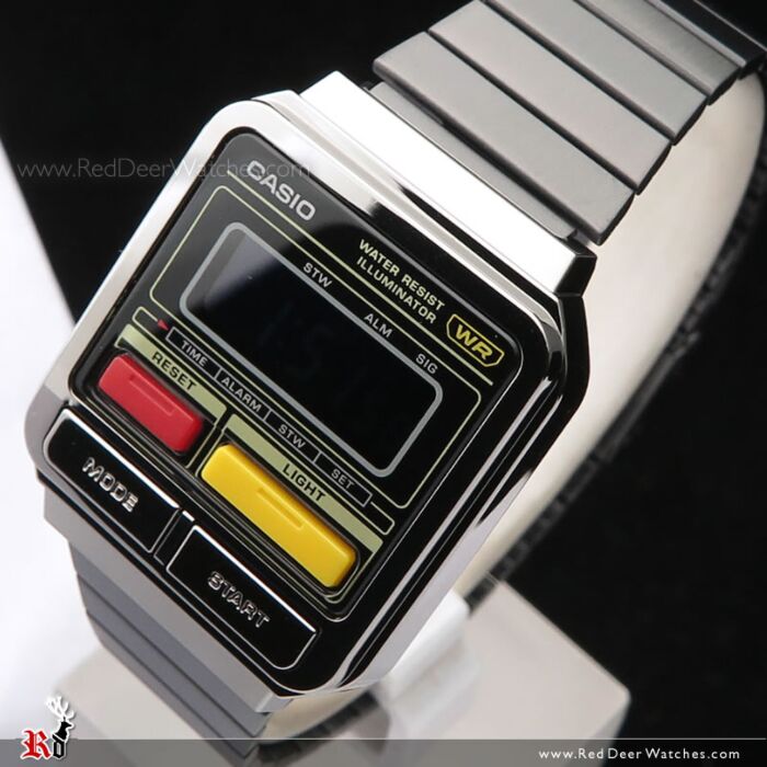 【希少】チープカシオ CASIO デジタル　A120WEGG-1B ガンメタ BUY Casio Retro-Inspired Grey Ion Plated Digital Watch A120WEGG-1B