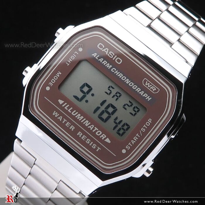Casio Vintage Iconic Digital Watch Dark Brown A168WA-5AYES • uhrcenter