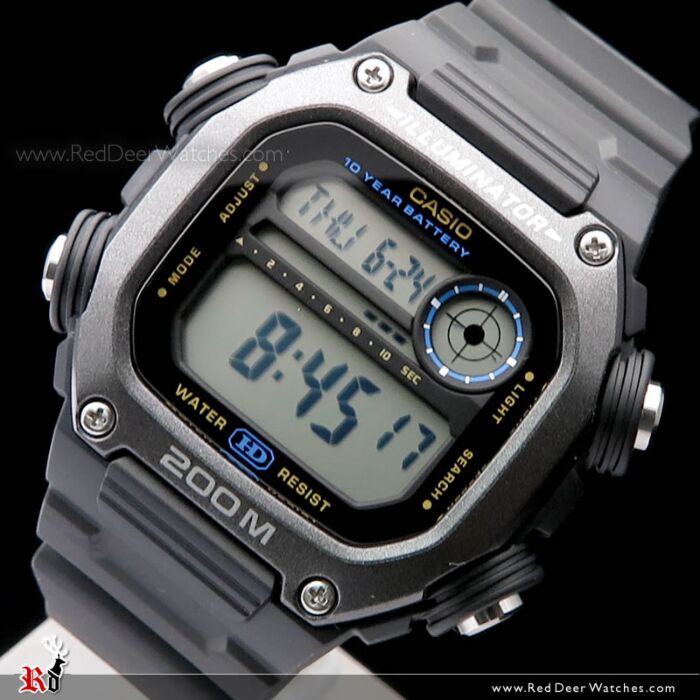 Casio Man Resin Band 200M Digital Watch DW 291HX 1A