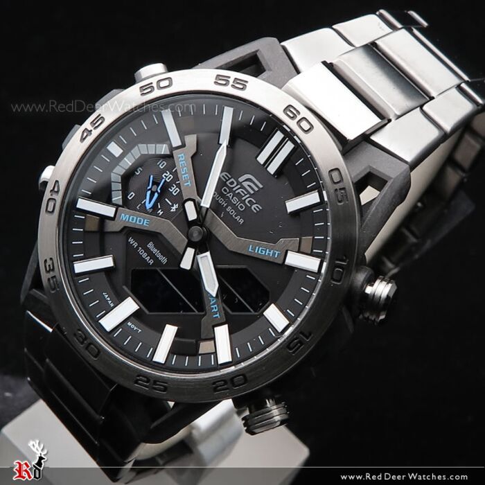 Casio Edifice Black Stainless Steel Band Watch ECB2000DC 1A