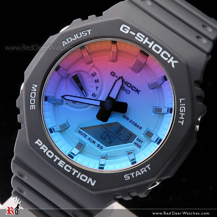 Casio G-Shock GA-2100 Series Analog-Digital Blue and White Limited