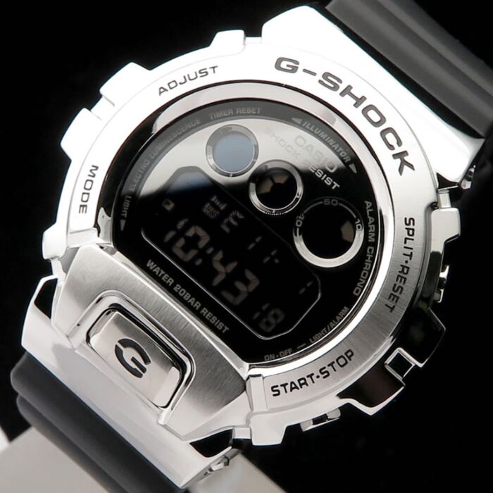 Casio G-Shock Silver Stainless Steel Case Sport Watch GM-6900-1, GM6900