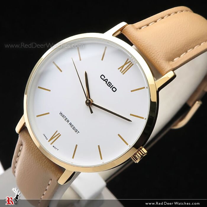 Casio Dress Minimalistic Business Quartz Watch Brown Analog Ltp vt01gl 7b