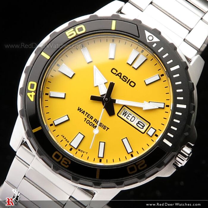Casio Orologio Uomo MTD-125D-9AVDF – Sportivo, Impermeabile 100m, Bracciale Acciaio, Data E Giorno