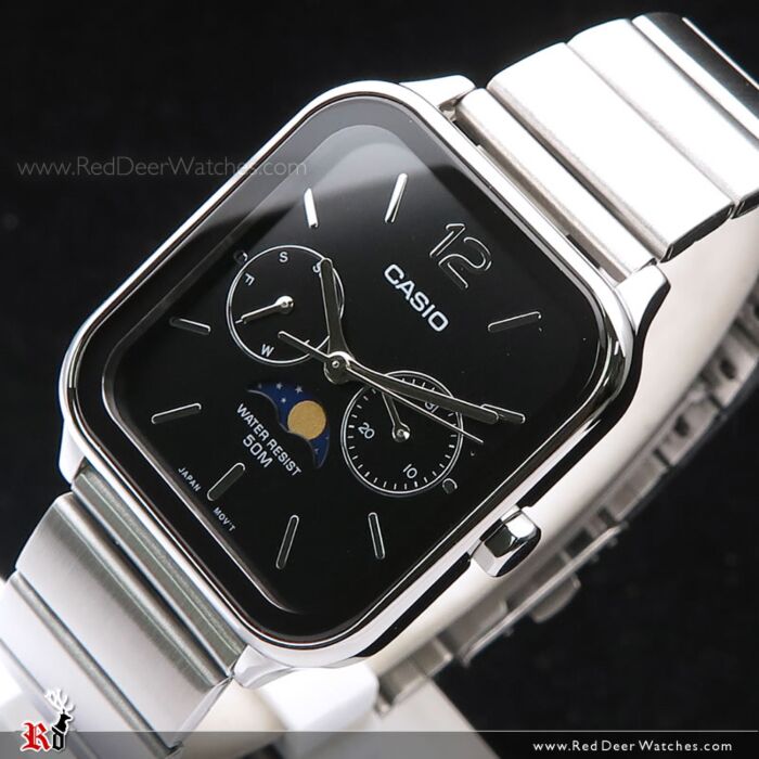 Casio black stainless steel watch shop