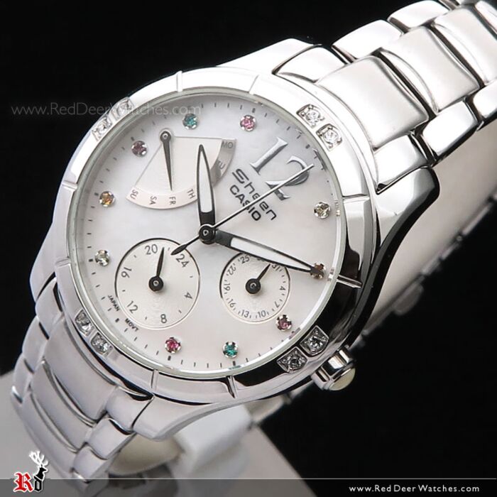 Casio Sheen Chronograph Swarovski Elements Ladies Watch SHN 3016DP 7A
