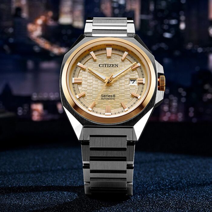 Citizen Series 8 Gold Automatic Stainless Steel Mens Watch NB6059-57P