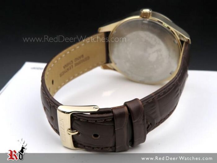 Citizen Rose Gold Calf Leather Automatic Mens Watch NH8363-14A