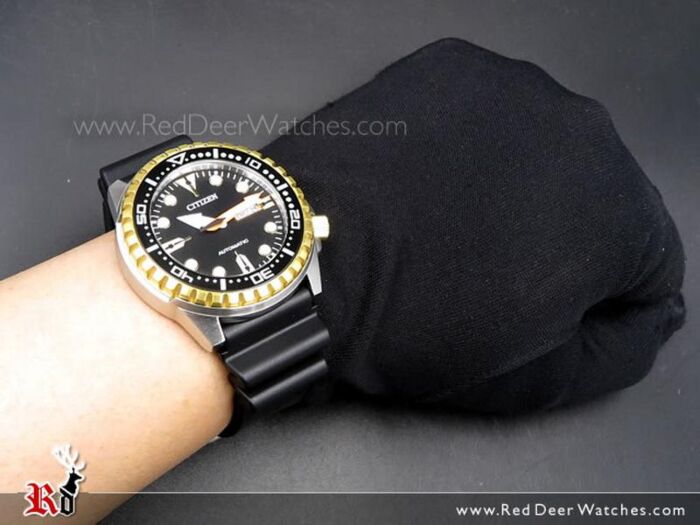 BUY Citizen Automatic 100m Rubber Strap Rose Gold Sport Watch