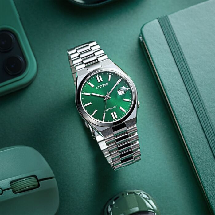 Citizen Automatic Green Dial Mens Watch NJ0150-81X