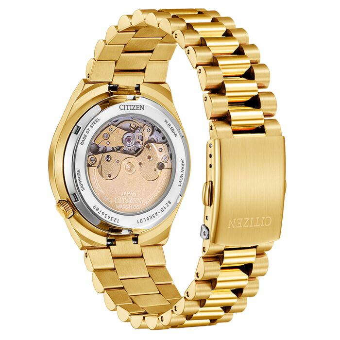 BUY Citizen Automatic Rose Gold Red Dial Mens Watch NJ0153