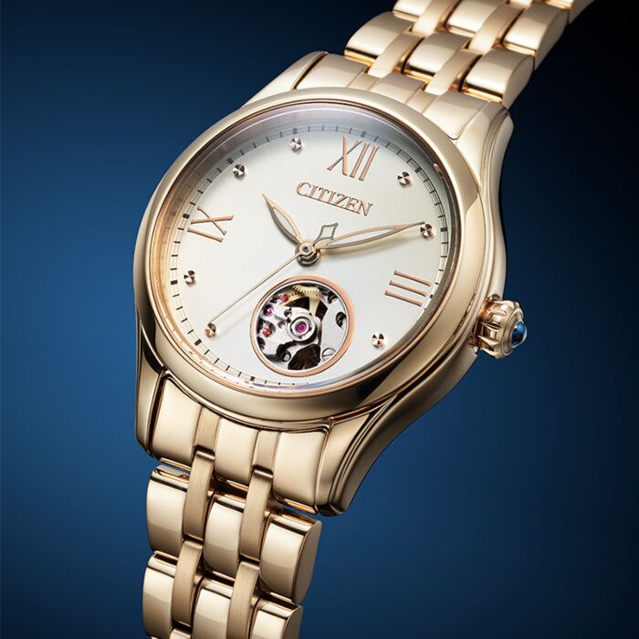 BUY Citizen Skeleton Dial Rose Gold Automatic Ladies Watch PR1043