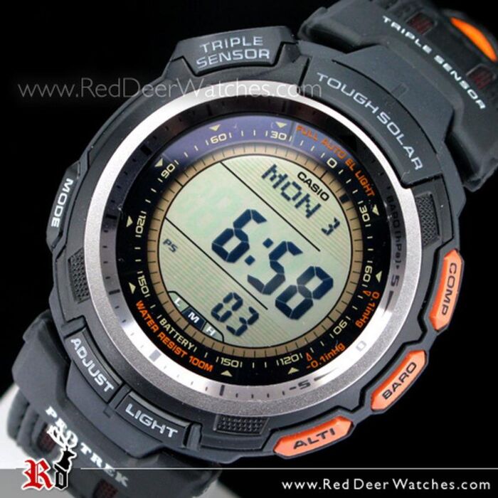 BUY Casio Pro Trek Tough Solar Triple Sensor 2 Straps Limited Watch PRG110GB - Buy Watches Online | CASIO Red Deer Watches