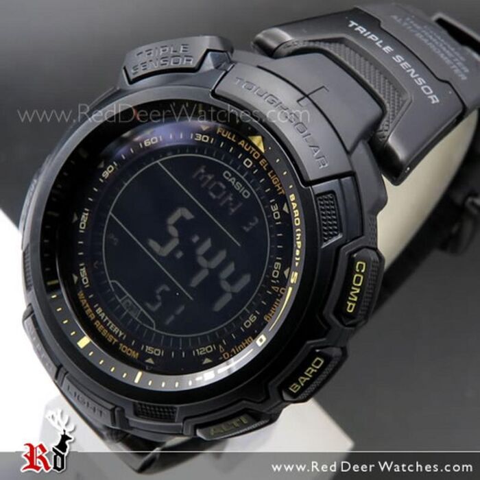 BUY Casio Protrek Tough Solar Triple Sensor Blackout Sport Watch 