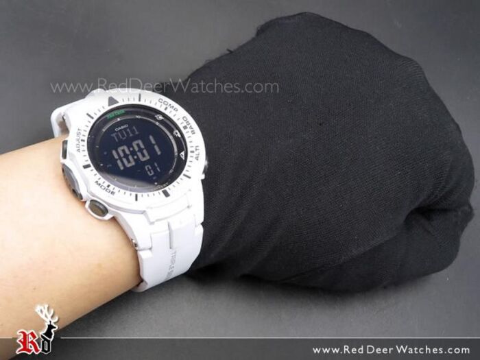 CASIO PRO TREK ホワイト 【PRG-300】 BUY Casio ProTrek Triple Sensor Solar Sport Watch PRG-300-7
