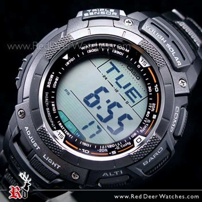 Tidligere Ged løg BUY Casio Pro Trek Solar Triple Sensor 100m Black Titanium Watch PRG80YT PRG -80YT-1V - Buy Watches Online | CASIO Red Deer Watches
