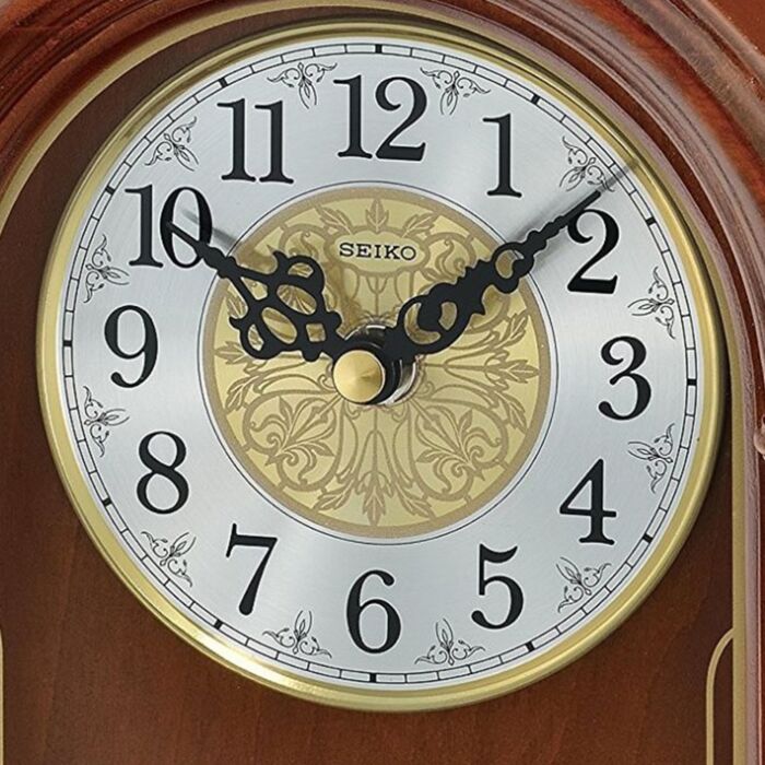 SEIKOセイコー 置き時計 QUARTZクォーツQY314 BUY Seiko Analog Melody Chiming Brown Wooden Case Mantel Clock