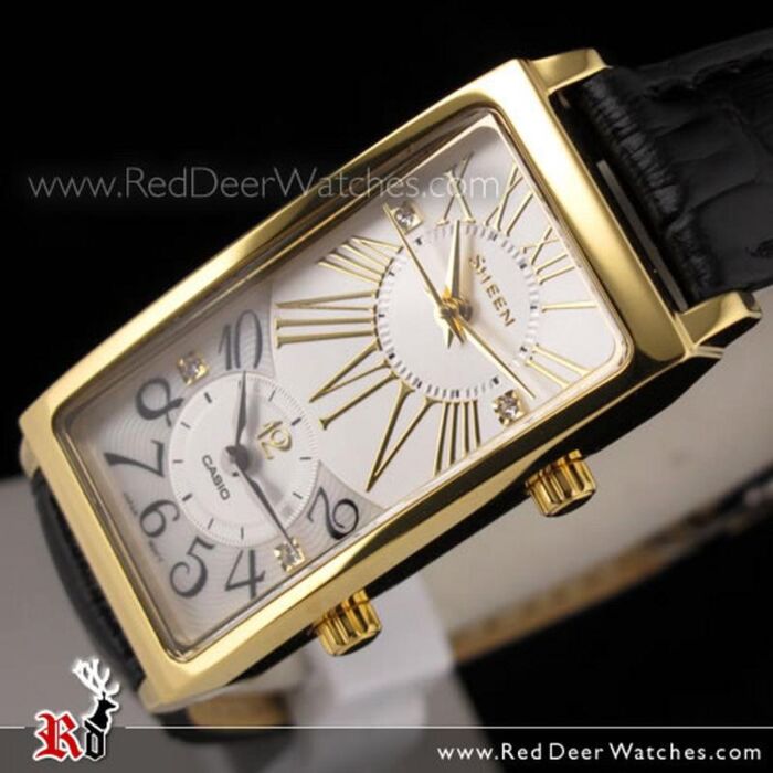 BUY Casio Sheen Dual time SWAROVSKI Mother of pearl Ladies Watch