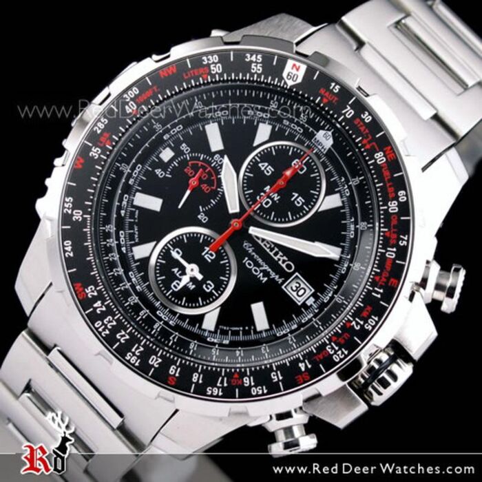 BUY Seiko Chronograph Flight Master Pilot Alarm Mens Watch SNAD05P1 - Buy  Watches Online | SEIKO Red Deer Watches