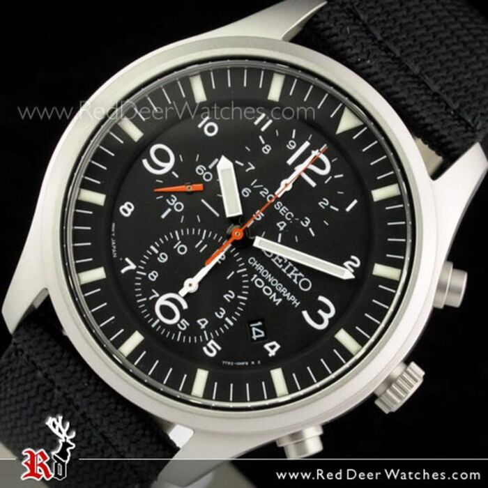 BUY Seiko Chronograph Military Nylon Strap Mens Watch SNDA57P1, SNDA57 -  Buy Watches Online | SEIKO Red Deer Watches