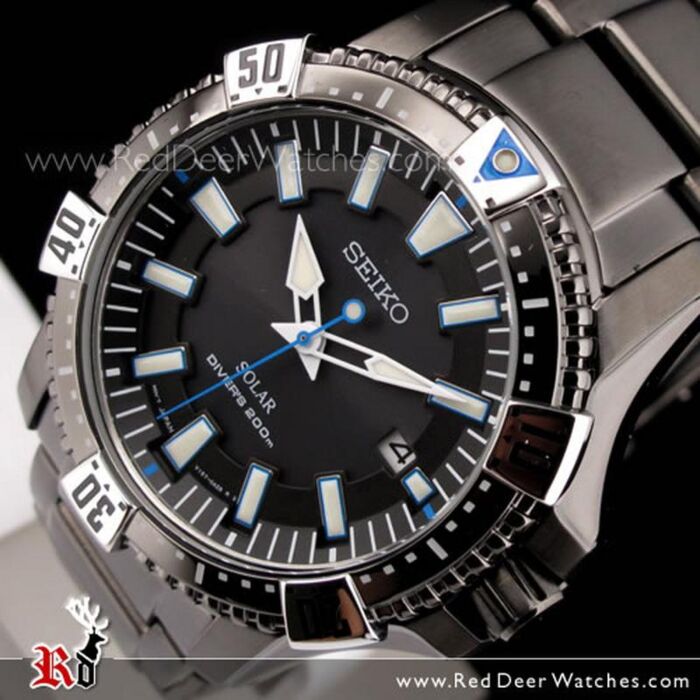 BUY Seiko Solar 200m All Black Driver Sports Men's Watch SNE281P1