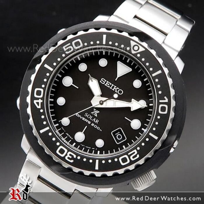 Seiko Prospex Solar Silicone Strap Diver Watch SNE497P1, SNE497 RedDeerWatches.com