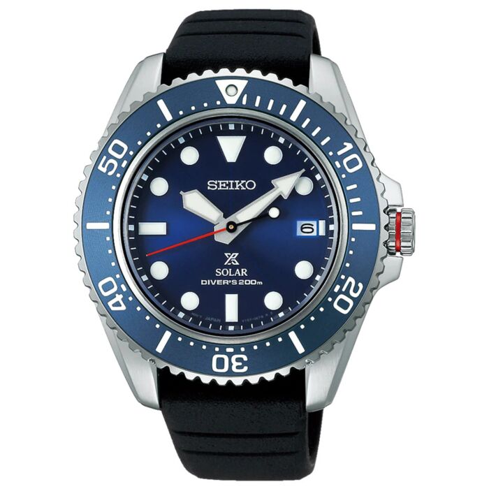 Seiko Prospex Solar Sapphire Blue Dial 200M Divers Watch SNE593P1