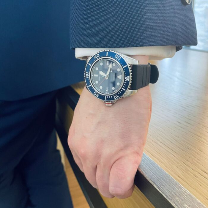 Seiko Prospex Solar Sapphire Blue Dial 200M Divers Watch SNE593P1