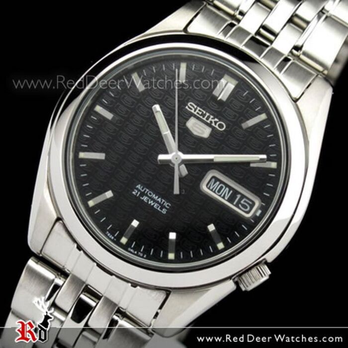 BUY SEIKO 5 Automatic Watch See-thru Back, SNK361K1 Logo Background Black -  Buy Watches Online | SEIKO Red Deer Watches