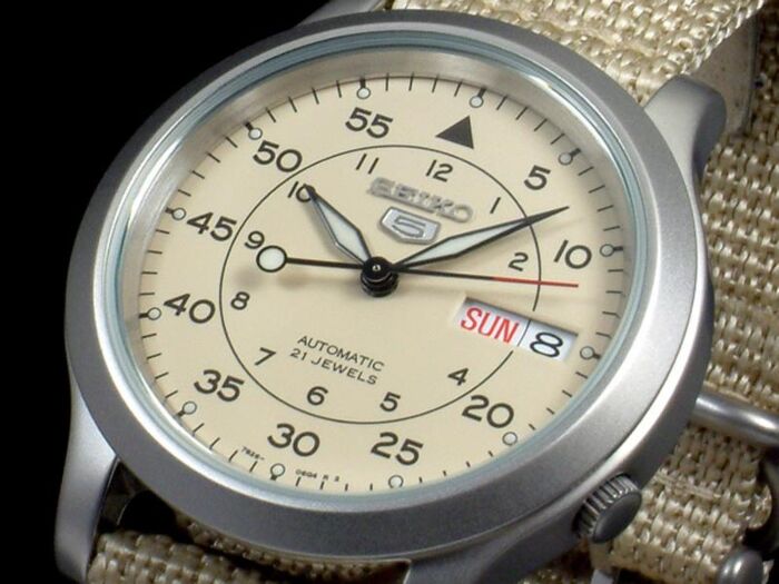 BUY Seiko 5 Military Automatic Watch See-thru Back Nylon SNK803K2