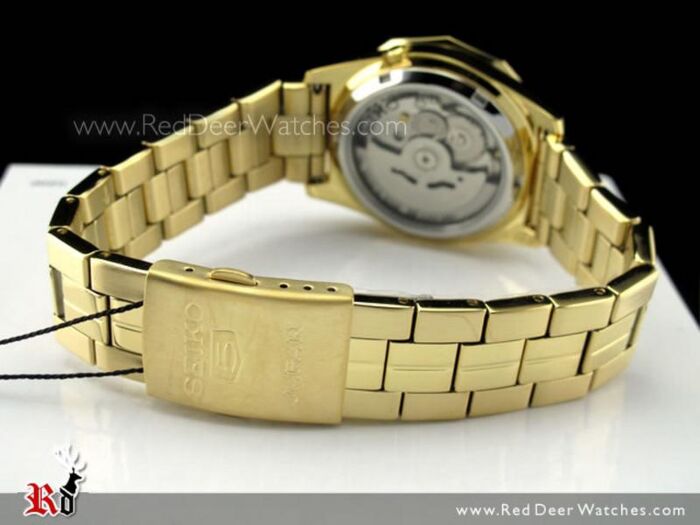BUY Seiko 5 Automatic Gold Watch See-thru Back SNKG86J1 SNKG86